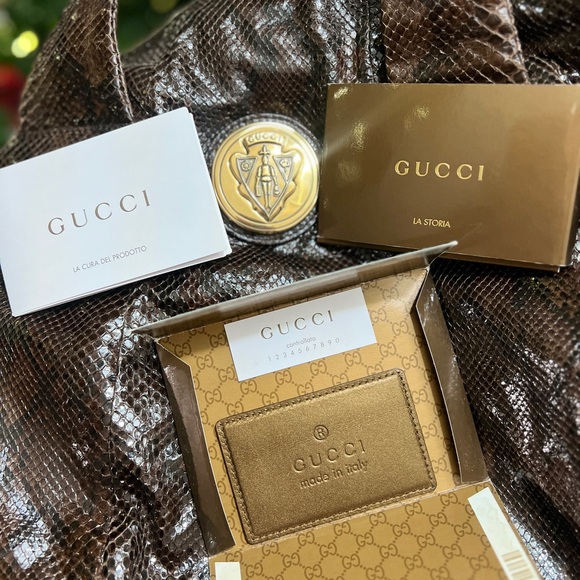 Gucci Hysteria Python Large Tote - Picture 2 of 6